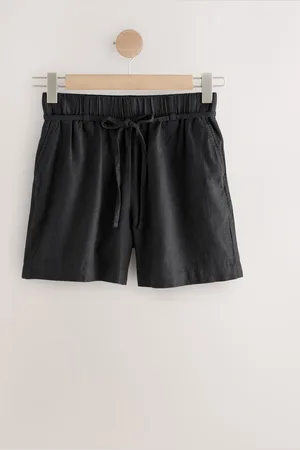 Next Tie Waist Linen Blend Boy ShortsEU 36 Petite (UK 4 P)