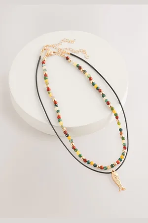 Next Bead and Cord Fish Charm Necklaceeen