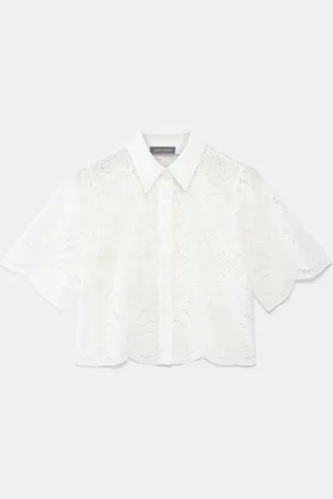mint&berry Broderie Cropped Shirt38