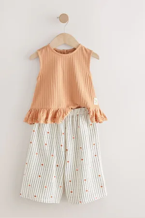 Next 100% Cotton Frill Vest and Wide Leggings (3mths-7yrs)104110cm
