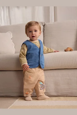 Next 100% Cotton Baby Gilet and Trousers Set 3 Piece (0mths-2yrs)1.5
