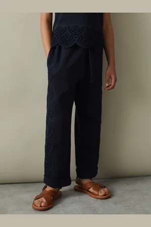 Reiss Sophie Sophie Teen Cotton Broderie Drawstring Trousers10