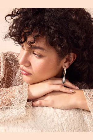 Next Shell Inlay Drop Earrings with Recycled ZincEén