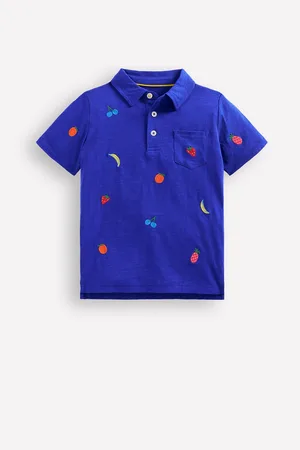Boden Embroidered Slub 100% Cotton Polo Shirt134140cm