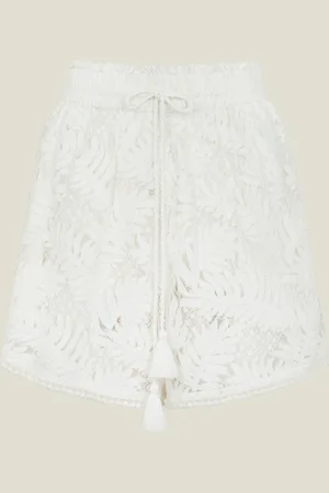 Accessorize High Waist Lacy Palm ShortsM