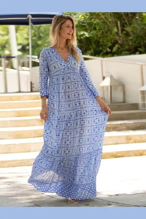 ASPIGA Mykonos katoenen maxi-jurkM