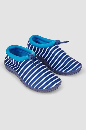 JoJo Maman Bébé Gestreepte strand- en waterschoenen met printEU 28 (UK 10)