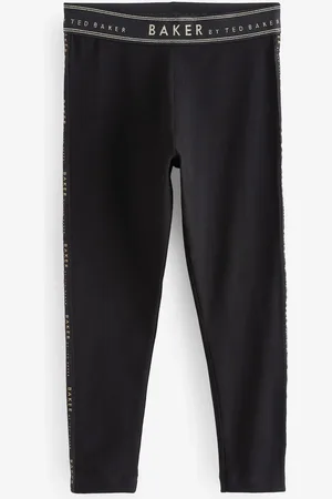 Ted Baker Zwarte legging met merklogo op de tailleband12 Jaar (152cm)