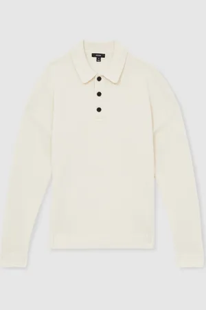 Reiss Jacob Wool Blend Long Sleeve Polo ShirtL