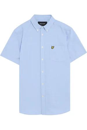 Lyle & Scott Licht Oxford-overhemd met korte mouwenX-large