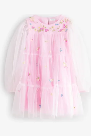Next Long Sleeve Mesh Party Dress (3-16yrs)14 Jaar (164cm)