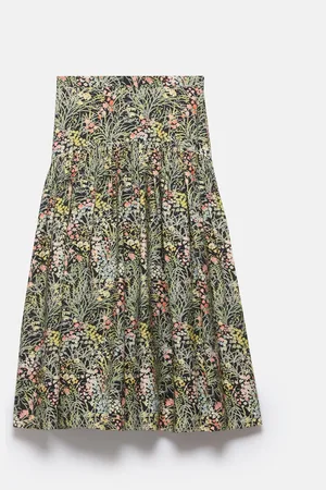 mint&berry Floral Print Midi Skirt40