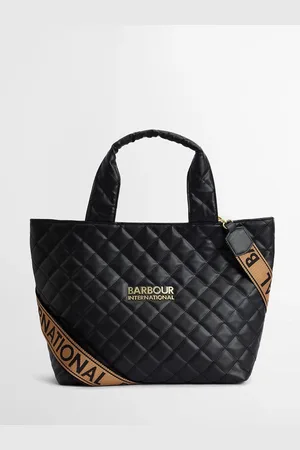 Barbour Battersea 100% Cotton Quilted Mini Black Tote BagEén