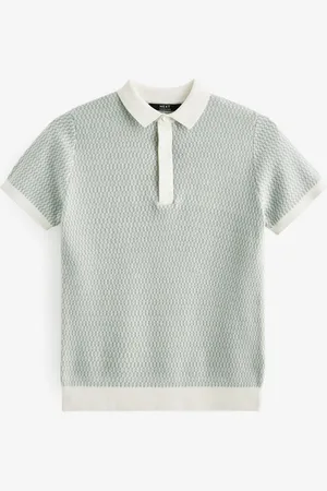 Next 100% Cotton Short Sleeve Geo Pattern Polo Shirt (3-16yrs)4 Jaar (104cm)