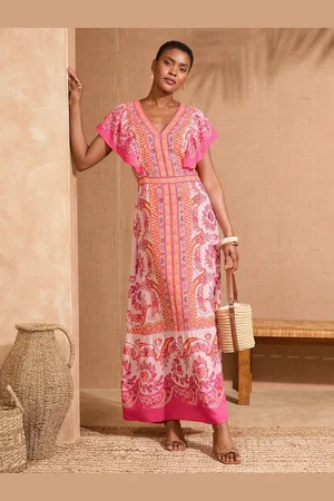 Love & Roses Woodlock Printed V-Neck Flutter Sleeve Midi Dress44