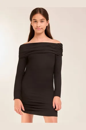 Lipsy London Bardot mini-jurk met lange mouwen voor tieners (9