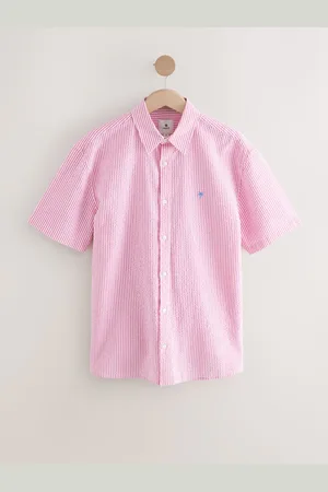 Next Stripe Seersucker Short Sleeve Shirt4X-Large