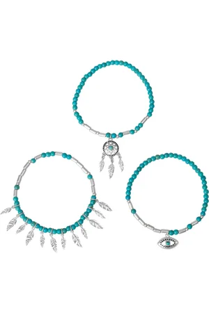 Bibi Bijoux Gold Tone Dreamcatcher Beaded Bracelet Seteen
