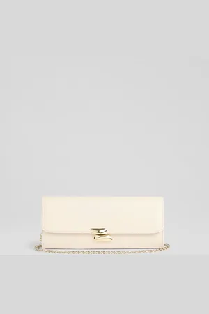 LK Bennett Daisy Nappa Leather Long Clasp Clutch Bageen