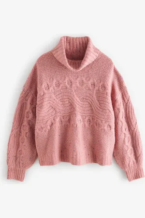 Next Co-ord Neppy High Roll Neck Knitted Jumper with WoolXS Reg