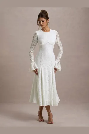 Club L For Life Lace Long Sleeve Midi Dress40