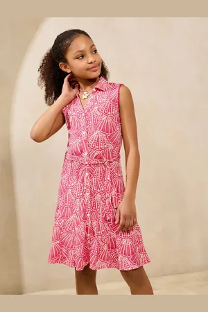 Lipsy London Crinkle Sleeveless Holiday Shop Shirt Dress (5-16yrs)122128cm