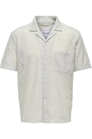 Only & Sons Lace Texture Detail Shirtxlarge