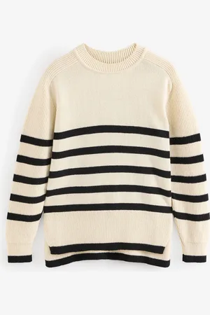 Baukjen Cream Fleur Striped Wool Blend Jumper40