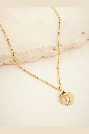 Next Organic Disc Ball Chain NecklaceEén