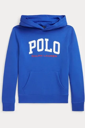 Ralph Lauren Boys Blue Logo Fleece Hoodie13 Jaar (158cm)