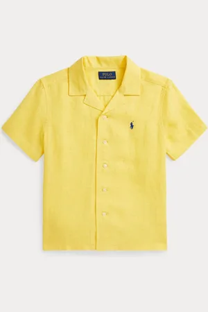 Ralph Lauren Boys Linen Camp Collar Linen Shirt5 jr
