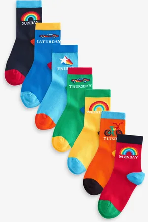 Little Bird Set van 7 paar sokken met regenboogdagenUK 12.5