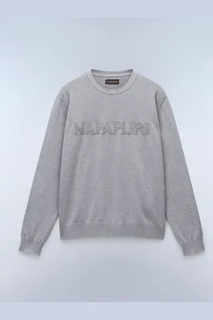 Napapijri Grijze Ambra ronde hals gebreide kleding 100% katoenen vestMedium