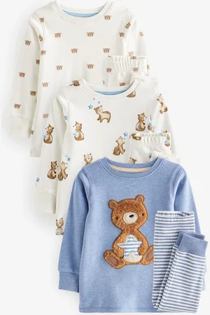 Next Set van 3 100% katoenen lange pyjama