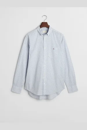 GANT Regular Fit 100% Cotton Micro Print Shirtlarge