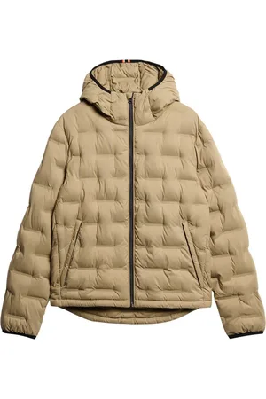 Superdry 100% katoenen gestikt pufferjack met capuchonL