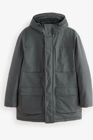 Next Regenbestendige gewatteerde parka met 4 zakkenXXL