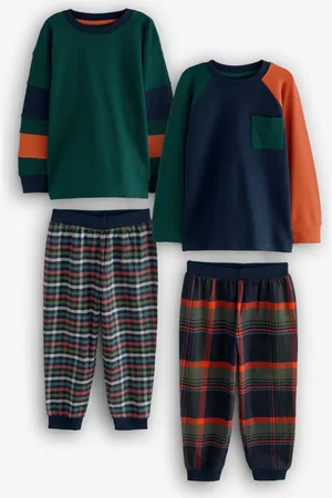 Next 2 Pack Long Sleeve Woven Check 100% Cotton Pyjamas (3-16yrs)9 Jaar (134cm)