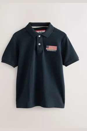 Superdry 100% Organic Cotton Classic Flag Polo Shirt10 Jaar (140cm)