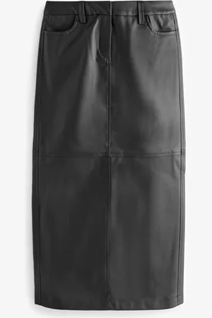 Next Faux Leather PU Column Skirt44 R