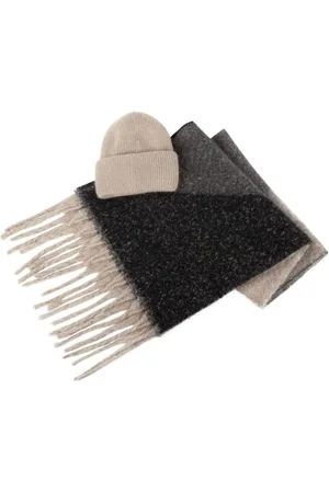 Totes Ladies Chunky Winter Woven Blanket Scarf and HatEén