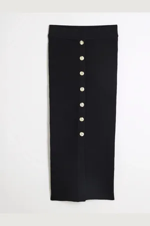 River Island Button Pencil Skirt38