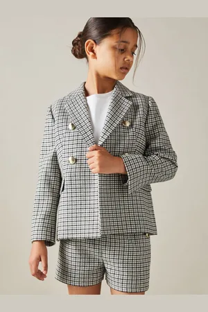 Reiss Charlie Checked Double Breasted Suit Blazer9
