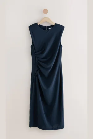 Next Mouwloze Column Rouched Midi DressEU 54 (UK 26)