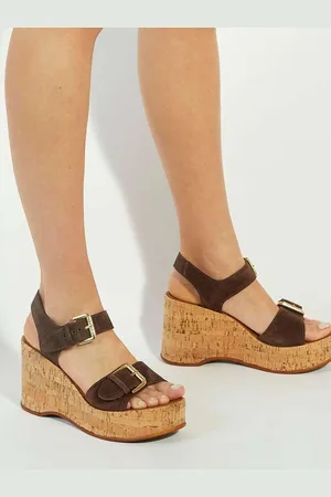 Dune Kamia Strap Buckle Wedge Heel Sandalseu39