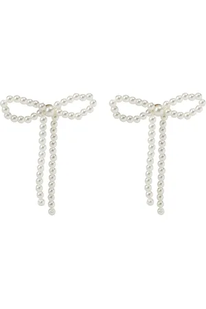 Bibi Bijoux Cream Pearl Bow Earringseen