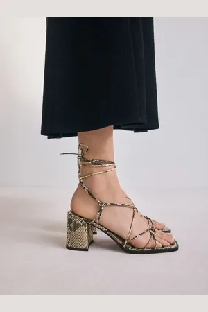 Next Forever Comfort Square Toe Wrap Block Heel Sandalseu37