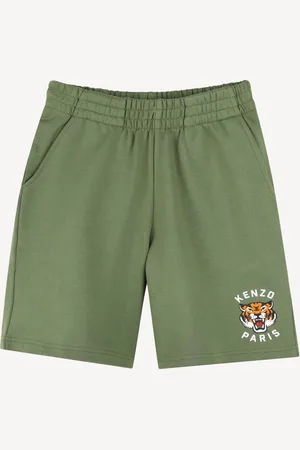 Kenzo Green Small Tiger Print Logo Bermuda Shorts140146cm