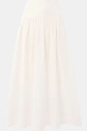 Whistles 100% Cotton Waisted Midi Skirt46