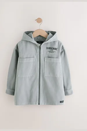 Next Overshirt 100% Cotton Denim Zip Through Hoodie (3-16yrs)134140cm
